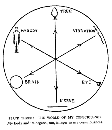 Plate 3, The world of my consciousness. My body
                                and it organs too, are images in my consciousness.