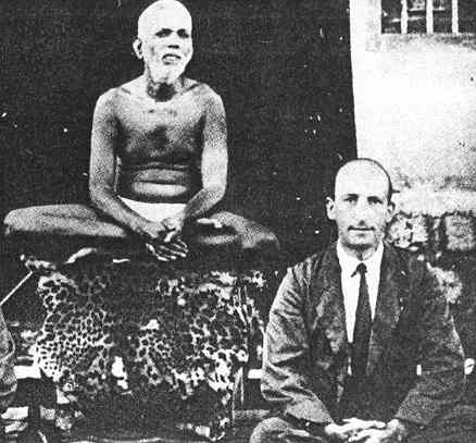 Paul Brunton with Ramana Maharshi