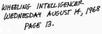 Marshall Man Bound to Jury - Wheeling Intelligencer - August 14, 1968, handwritten notation