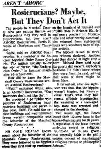 Rosicrucians maybe but they don't act it - Charleston Gazette - September 13, 1968