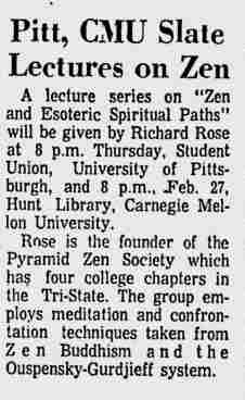 Pitt, CMU Slate Lectures on Zen